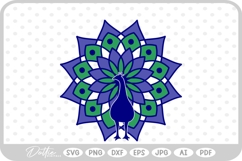 Mandala Peacock SVG PNG DXF Product Image 1