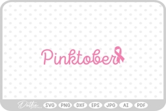 Pinktober October Breast Cancer Awareness Ribbon SVG PNG DXF Product Image 1