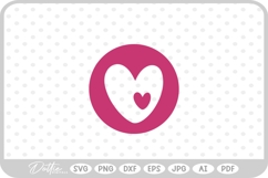 Heart Shape Border Silhouette Hand Drawn SVG PNG DXF Product Image 1