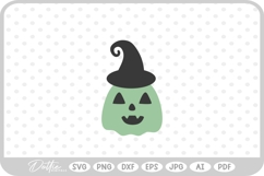 Pumpkin Jack o Lantern Witch Hat SVG PNG DXF Product Image 1