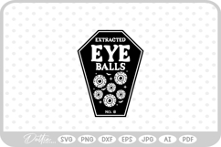 Extracted Eye Balls Potion Bottle Label Halloween Witch SVG Product Image 1