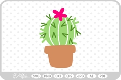 Cactus Tree Flower Spikes Desert Nature Plant SVG PNG DXF Product Image 1