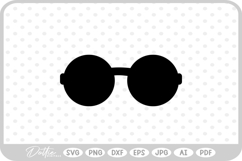 Round Sunglasses SVG PNG DXF Product Image 1
