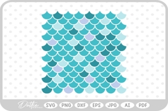 Mermaid Scale Pattern Fish SVG PNG DXF Product Image 1