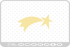 Star Shooting Shape Sky Night Space SVG PNG DXF Product Image 1