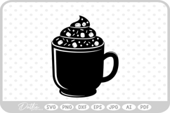 Hot Cocoa Christmas Festive Drink Winter SVG PNG DXF Product Image 1
