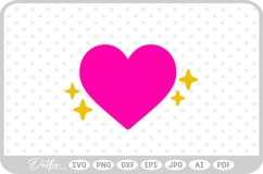 Sparkle Heart SVG PNG DXF Product Image 1