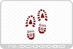 Santa Boot Print Christmas Eve Snow Magic SVG PNG DXF Product Image 1