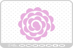 Rolled 3d Flower Template SVG PNG DXF Product Image 1