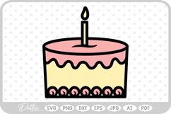 Birthday Cake SVG PNG DXF Product Image 1