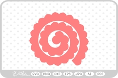 Rolled Paper Flower Template SVG PNG DXF Product Image 1