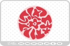 Abstract Flower Pattern Wavy Boho Botanic SVG PNG DXF Product Image 1