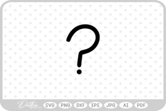 Question Mark SVG PNG DXF Product Image 1