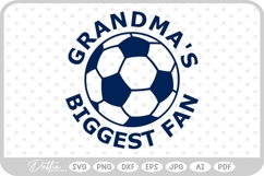 Soccer Ball Grandma's Biggest Fan SVG PNG DXF Product Image 1