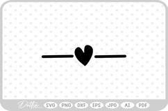 Heart Line SVG PNG DXF Product Image 1