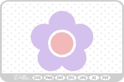 Simple Cute Flower SVG PNG DXF Product Image 1
