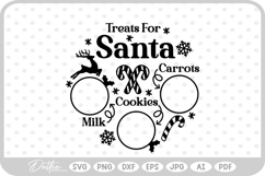 Plate For Santa Reindeers Christmas Eve Milk Cookies SVG PNG Product Image 1