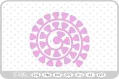 Rolled Paper Flower Template SVG PNG DXF Product Image 1