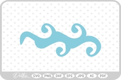 Curved Flourish Ripple Decorative Ocean Waves SVG PNG DXF Product Image 1