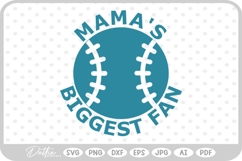 Baseball Mamas Biggest Fan SVG PNG DXF Product Image 1