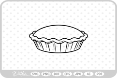 Pie Outline Icon Food Baking Cooking SVG PNG DXF Product Image 1