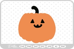 Cute Pumpkin Halloween Autumn SVG PNG DXF Product Image 1