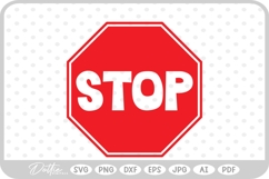 Stop Sign SVG PNG DXF Product Image 1