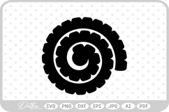 Rolled Paper Flower Template SVG PNG DXF Product Image 1