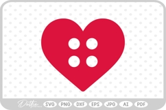 Button Shape Cute Silhouette Outline Holes SVG PNG DXF Product Image 1