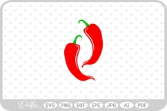 Chili Peppers SVG PNG DXF Product Image 1