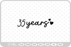 35 Years Hearts SVG PNG DXF Product Image 1