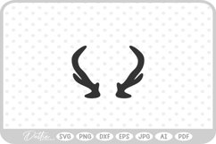 Antlers Deer Stag Hunting Christmas Reindeer SVG PNG DXF Product Image 1