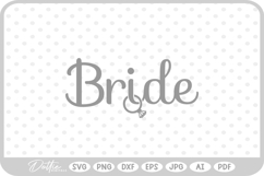 Bride Engagement Wedding Ring Love SVG PNG DXF Product Image 1