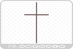 Slim Cross God Jesus SVG PNG DXF Product Image 1