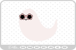 Ghost with Sunglasses Halloween SVG PNG DXF Product Image 1