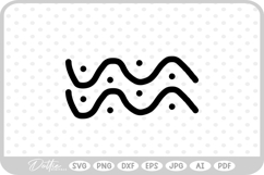 Wiggly Wavy Line Zig Zag Outline Shape Doodle SVG PNG DXF Product Image 1
