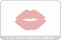Lips Lipstick Stain Kiss Valentine&#039;s Day SVG PNG DXF Product Image 1