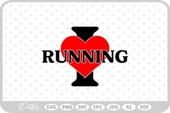 I Love Running Sport Hobby Athlete SVG PNG DXF Product Image 1