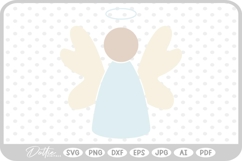 Angel Hand Drawn Christmas SVG PNG DXF Product Image 1