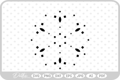 Mandala Shape Dots Circle Border Flower Pattern SVG PNG DXF Product Image 1