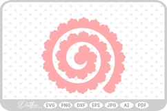 Rolled Paper Flower Template SVG PNG DXF Product Image 1
