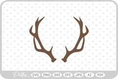 Deer Buck Stag Antlers Christmas Reindeer Hunting SVG PNG Product Image 1