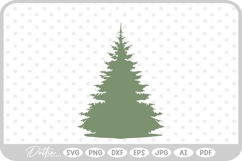 Realistic Tree Winter Snowy Christmas SVG PNG DXF Product Image 1