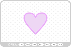 Heart Shape Border Silhouette Hand Drawn SVG PNG DXF Product Image 1