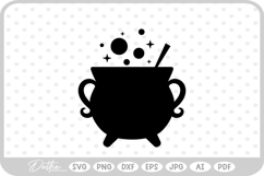 Cauldron Witch Halloween Spooky Season SVG PNG DXF Product Image 1