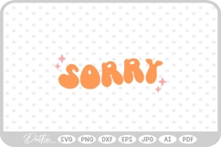 Sorry Retro SVG PNG DXF Product Image 1