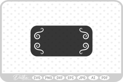 Decorative Swirl Shape Border Flourish SVG PNG DXF Product Image 1