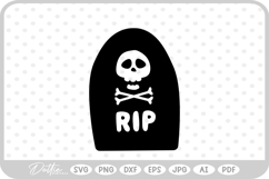 Gravestone Cemetery RIP Halloween Spooky Season SVG PNG DXF Product Image 1
