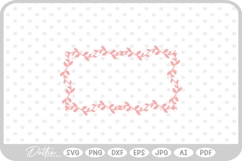 Flower Vine Leaf Border SVG PNG DXF Product Image 1