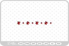Christmas Festive Snowflake Line SVG PNG DXF Product Image 1